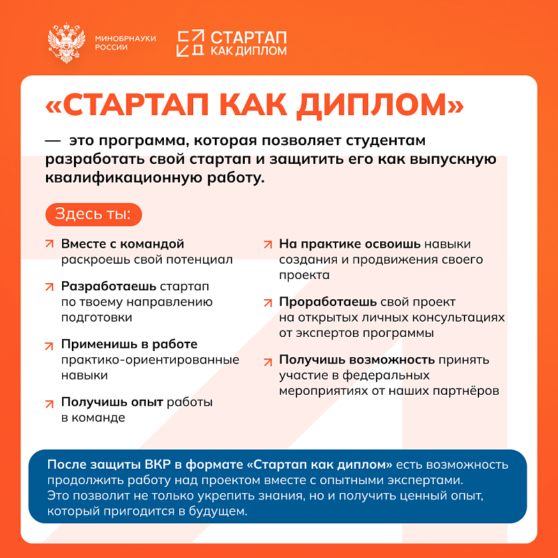 «Стартап как диплом»: защити свой бизнес вместо традиционной ВКР!
